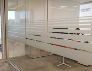The office room with shattered window glass at Maryland