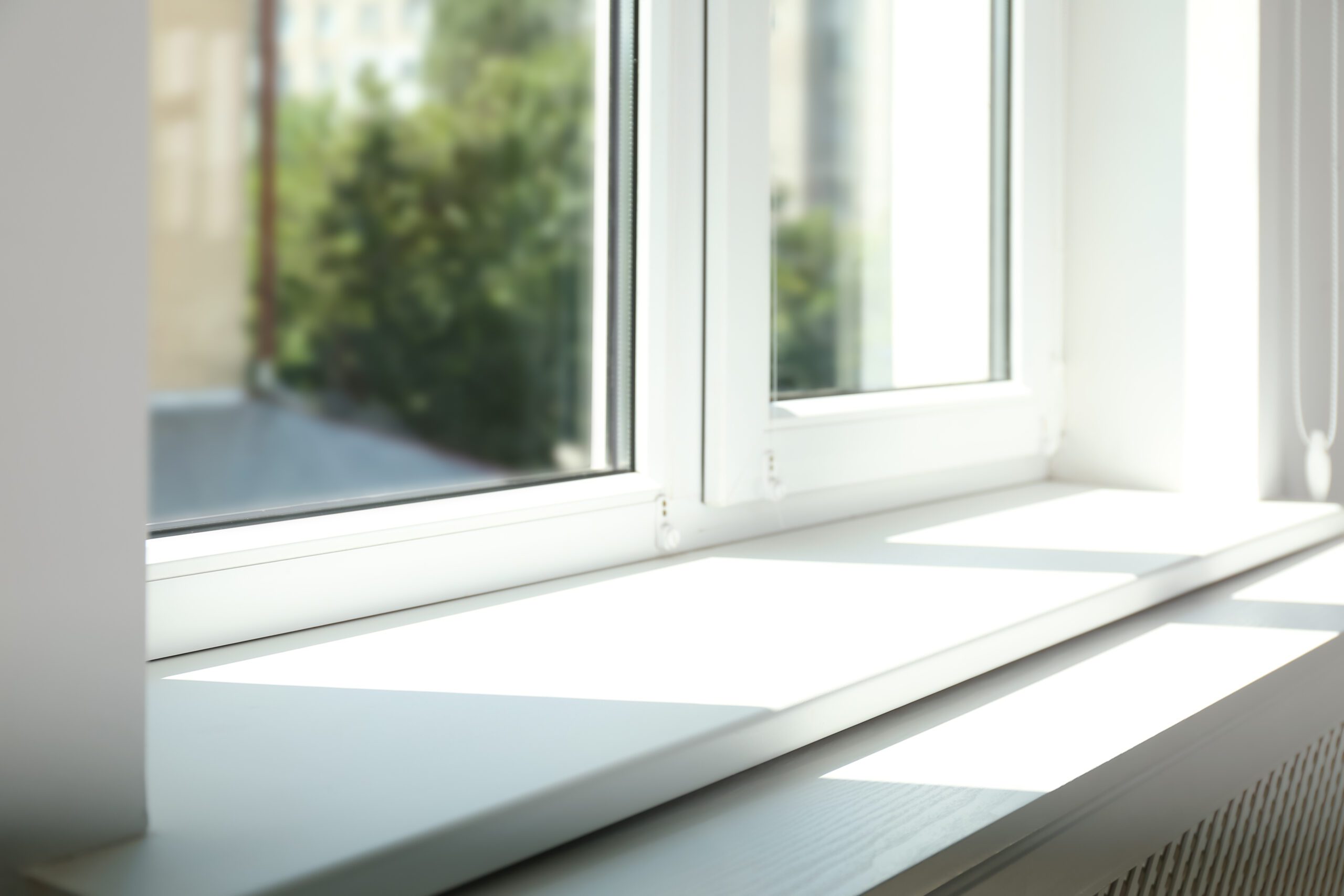 Closeup of window glass